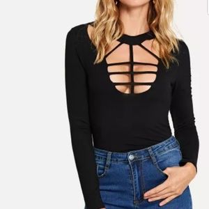 NWT Laced Front Long Sleeve